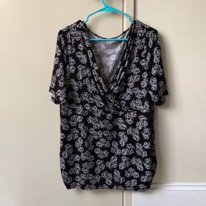 Lane Bryant - Black/Grey Blouse